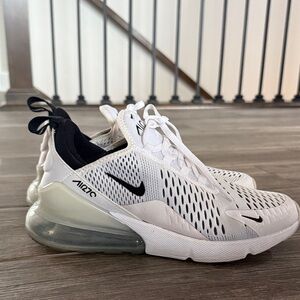 Nike Air Max 270 White and Black Athletic Shoes
